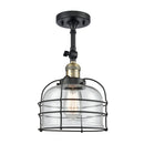 Innovations Lighting Large Bell Cage 1 Light Sconce Part Of The Franklin Restoration Collection 203-BAB-G72-CE-LED