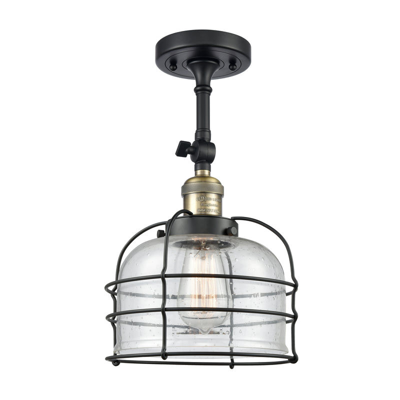 Innovations Lighting Large Bell Cage 1 Light Sconce Part Of The Franklin Restoration Collection 203-BAB-G74-CE-LED