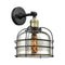 Bell Cage Sconce shown in the Black Antique Brass finish with a Silver Plated Mercury shade