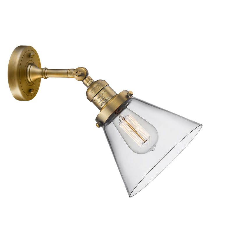 Innovations Lighting Large Cone 1 Light Sconce Part Of The Franklin Restoration Collection 203-BB-G42