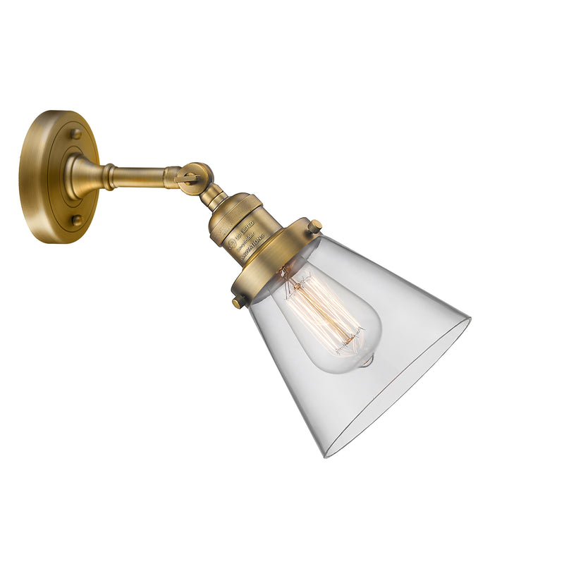 Innovations Lighting Small Cone 1 Light Sconce Part Of The Franklin Restoration Collection 203-BB-G62