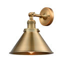 Briarcliff Sconce shown in the Brushed Brass finish with a Brushed Brass shade