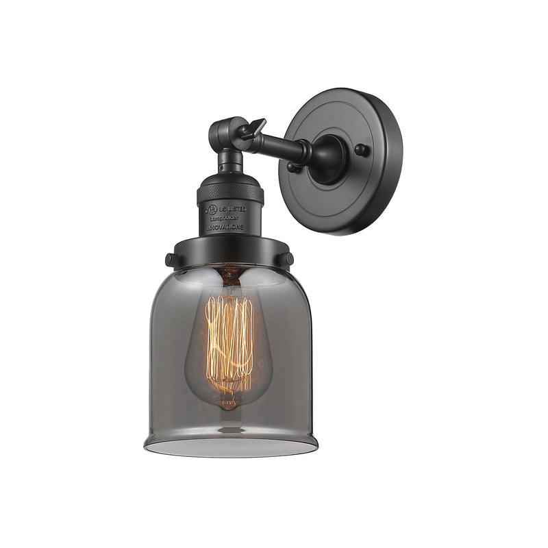 Bell Sconce shown in the Oil Rubbed Bronze finish with a Plated Smoke shade