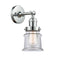 Canton Sconce shown in the Polished Chrome finish with a Clear shade