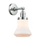 Bellmont Sconce shown in the Polished Chrome finish with a Matte White shade