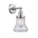 Bellmont Sconce shown in the Polished Chrome finish with a Clear shade