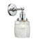 Colton Sconce shown in the Polished Chrome finish with a Clear Halophane shade