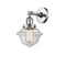 Oxford Sconce shown in the Polished Chrome finish with a Clear shade