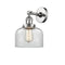 Bell Sconce shown in the Polished Chrome finish with a Clear shade