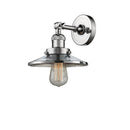 Railroad Sconce shown in the Polished Chrome finish with a Polished Chrome shade