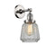 Chatham Sconce shown in the Polished Nickel finish with a Clear shade