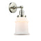 Canton Sconce shown in the Polished Nickel finish with a Matte White shade