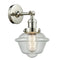 Oxford Sconce shown in the Polished Nickel finish with a Seedy shade