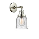 Bell Sconce shown in the Polished Nickel finish with a Seedy shade