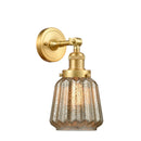 Chatham Sconce shown in the Satin Gold finish with a Mercury shade