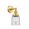 Bell Sconce shown in the Satin Gold finish with a Clear shade