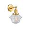 Oxford Sconce shown in the Satin Gold finish with a Seedy shade