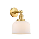 Bell Sconce shown in the Satin Gold finish with a Matte White shade