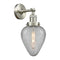 Geneseo Sconce shown in the Brushed Satin Nickel finish with a Clear Crackled shade