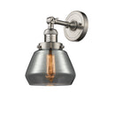 Fulton Sconce shown in the Brushed Satin Nickel finish with a Plated Smoke shade