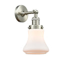 Bellmont Sconce shown in the Brushed Satin Nickel finish with a Matte White shade