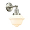 Oxford Sconce shown in the Brushed Satin Nickel finish with a Matte White shade