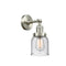 Bell Sconce shown in the Brushed Satin Nickel finish with a Seedy shade