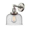 Bell Sconce shown in the Brushed Satin Nickel finish with a Seedy shade