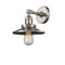 Railroad Sconce shown in the Brushed Satin Nickel finish with a Brushed Satin Nickel shade