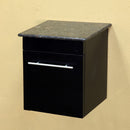 Bellaterra Solid Wood Wall Mount Side Cabinet Black Baltic Brown