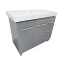 Bellaterra 39" Single Sink Vanity Wood Gray Right Side Drawers 203129-GY-R