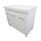 Bellaterra 39" Single Sink Vanity Wood White Left Side Drawers 203129-WH-L