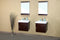 Bellaterra 48.8" Double Wall Mount Style Sink Vanity Wood Walnut 203136-D