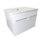 Bellaterra 24.4" Single Wall Mount Style Sink Vanity Wood White 203172-WH