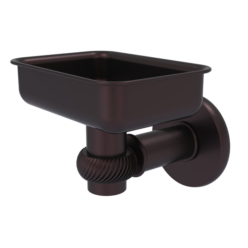 Allied Brass Continental Collection Wall Mounted Soap Dish Holder with Twist Accents 2032T-ABZ