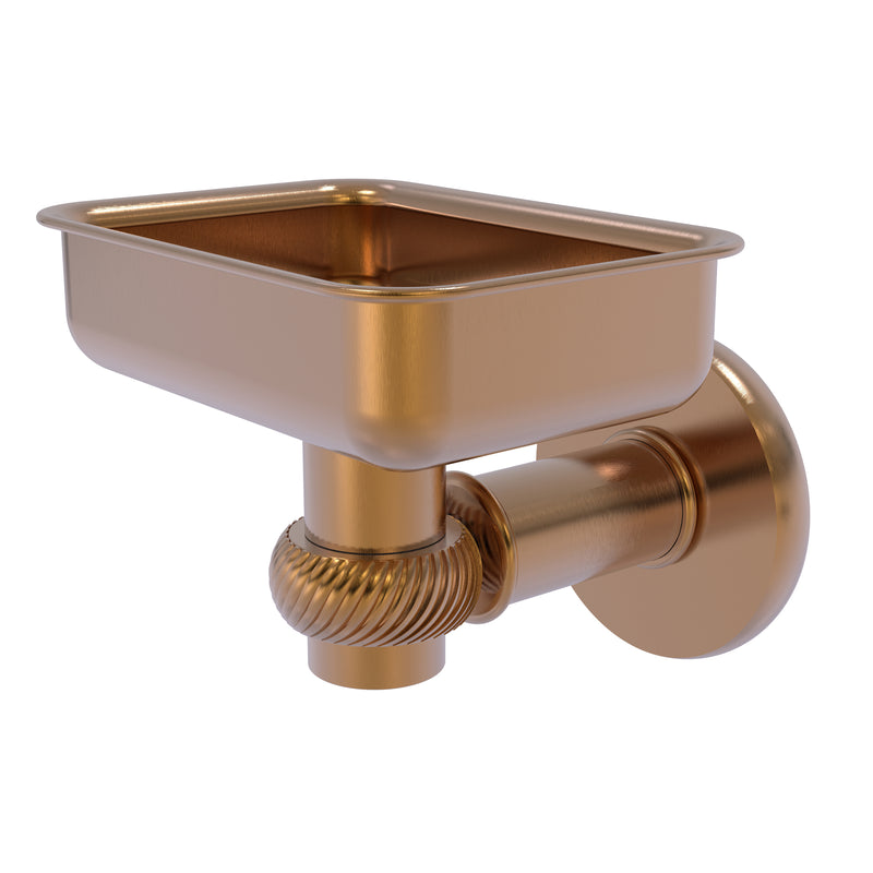 Allied Brass Continental Collection Wall Mounted Soap Dish Holder with Twist Accents 2032T-BBR