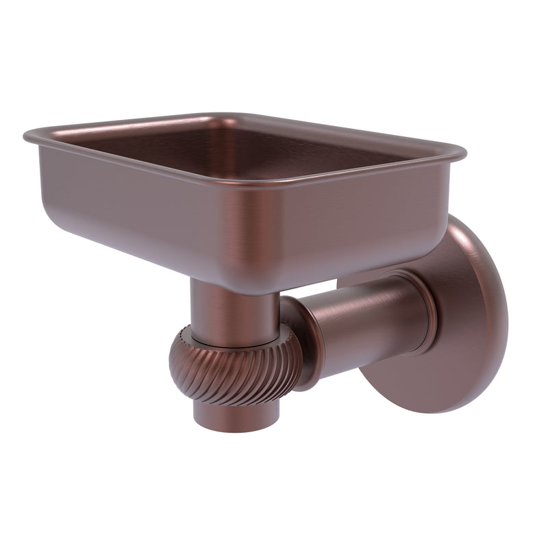 Allied Brass Continental Collection Wall Mounted Soap Dish Holder with Twist Accents 2032T-CA