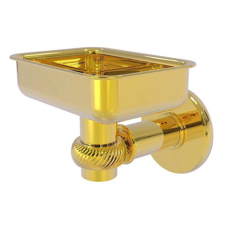 Allied Brass Continental Collection Wall Mounted Soap Dish Holder with Twist Accents 2032T-PB