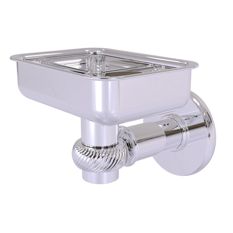 Allied Brass Continental Collection Wall Mounted Soap Dish Holder with Twist Accents 2032T-PC