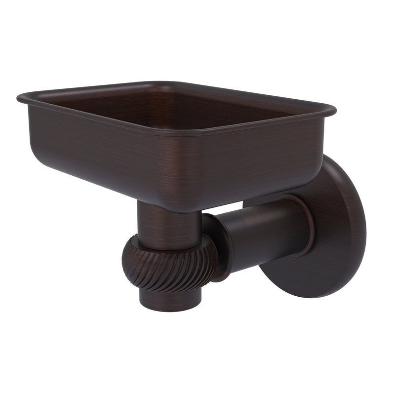 Allied Brass Continental Collection Wall Mounted Soap Dish Holder with Twist Accents 2032T-VB