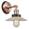 Halophane Sconce shown in the Antique Copper finish with a Clear Halophane shade