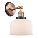 Bell Sconce shown in the Antique Copper finish with a Matte White shade