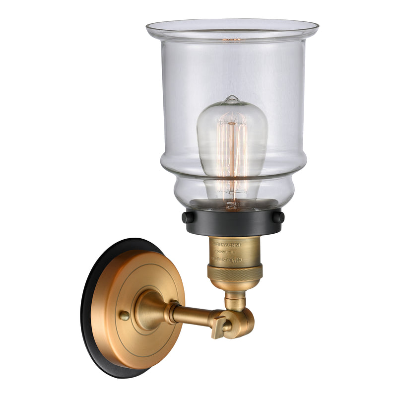 Innovations Lighting Canton 1 Light Mixed Metals Sconce Part Of The Franklin Restoration Collection 203BB-BPBK-HRBK-G182