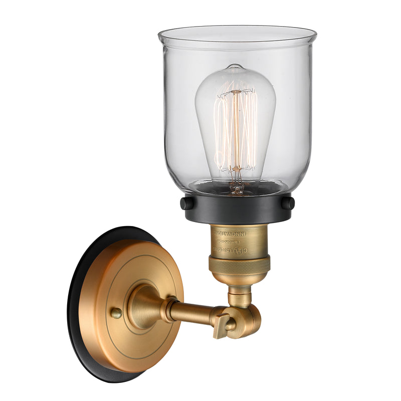 Innovations Lighting Small Bell 1 Light Mixed Metals Sconce Part Of The Franklin Restoration Collection 203BB-BPBK-HRBK-G52