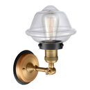 Innovations Lighting Small Oxford 1 Light Mixed Metals Sconce Part Of The Franklin Restoration Collection 203BB-BPBK-HRBK-G532