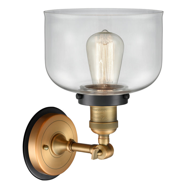 Innovations Lighting Large Bell 1 Light Mixed Metals Sconce Part Of The Franklin Restoration Collection 203BB-BPBK-HRBK-G72