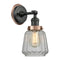 Chatham Sconce shown in the Matte Black finish with a Clear shade