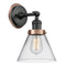 Cone Sconce shown in the Matte Black finish with a Clear shade