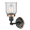 Innovations Lighting Small Bell 1 Light Mixed Metals Sconce Part Of The Franklin Restoration Collection 203BK-BPAC-HRAC-G52