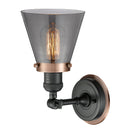 Innovations Lighting Small Cone 1 Light Mixed Metals Sconce Part Of The Franklin Restoration Collection 203BK-BPAC-HRAC-G63